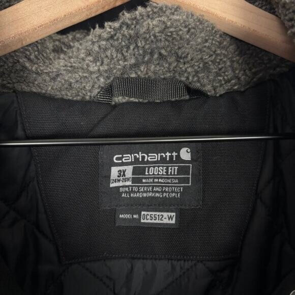 Carhartt Women's Black Field Jacket Loose Fit Size 3X - Picture 5 of 6